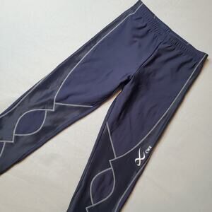 CW-X Women's Size S Insulator Compression Stabilyx Leggings Blue 120879